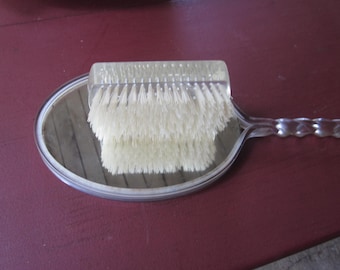 1950's celluloid hair brush and Mirror set MCM