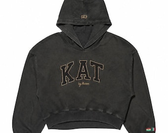 KATSEYE x GAP Black Zip Hoodie, K-Pop Oversized Fleece Sweatshirt
