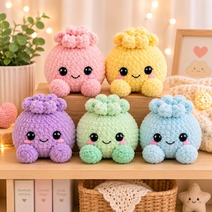 Häkelanleitung, Dimple die Teigtasche, Dampfteig-Teigtasche, Amigurumi Kawaii Plüschtier, Amigurumi ohne Nähen, Häkelspielzeug