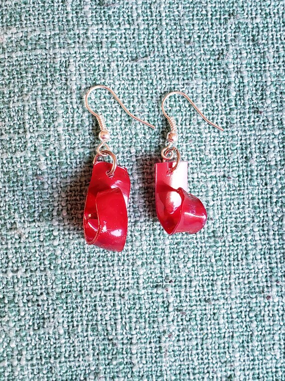 Sustainable Plastic Dangle Earrings Etsy Canada