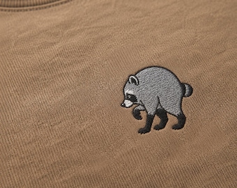 Jimothy Raccoon Shirt, Embroidered Seattle Feral Legend Tee, Viral Raccoon Meme T-Shirt, Left Chest Animal Lover Gift