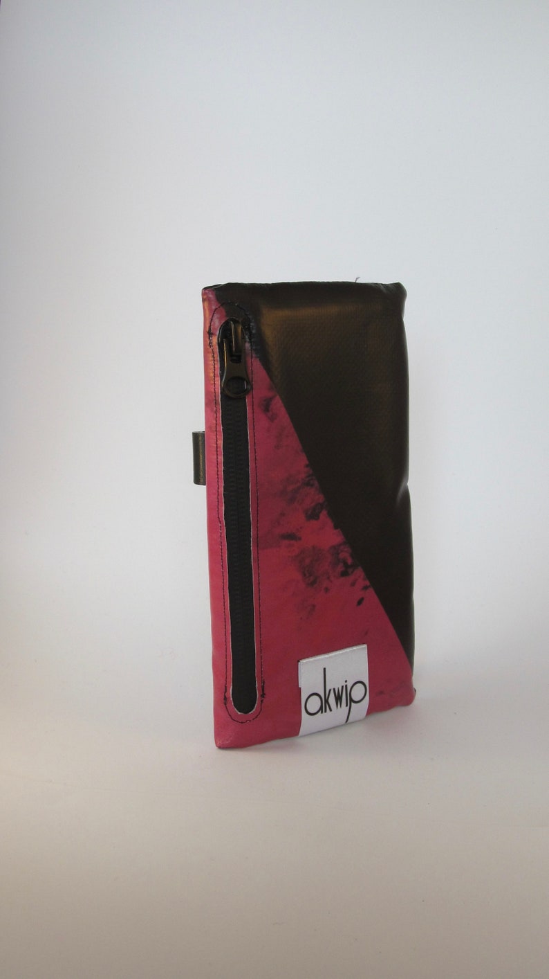 Pink and Black Multi-use Saddle BagEssentials CaseTool PouchHandbag