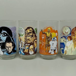Star Wars tumblers drinking glasses Burger King promo 1977