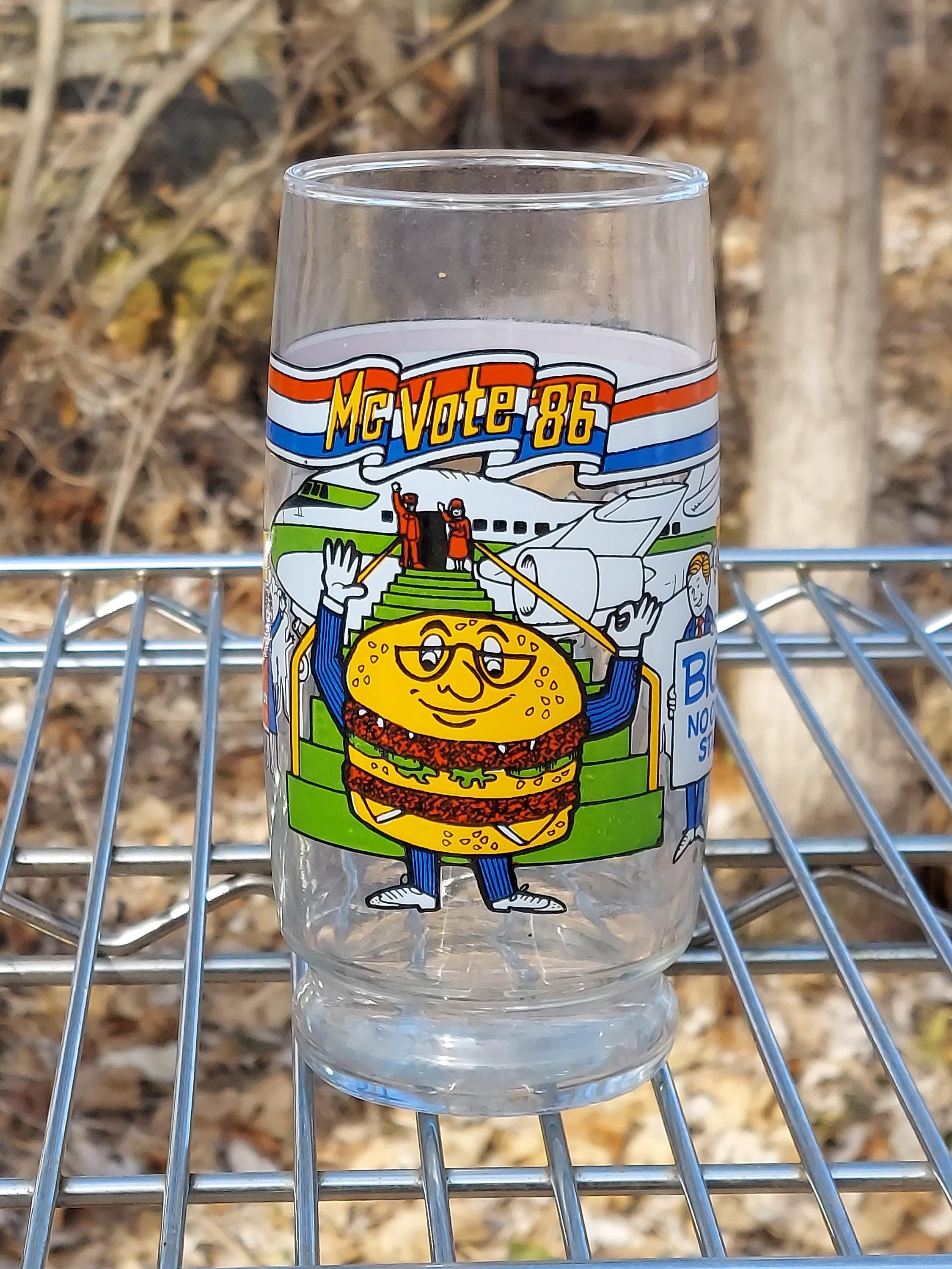 マクドナルド McVote '86 シリーズ ガラス製ドリンクタンブラー グラス