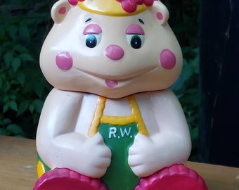 RW Frookie 1980s reclame promo cookie jar canister fruit koekjes