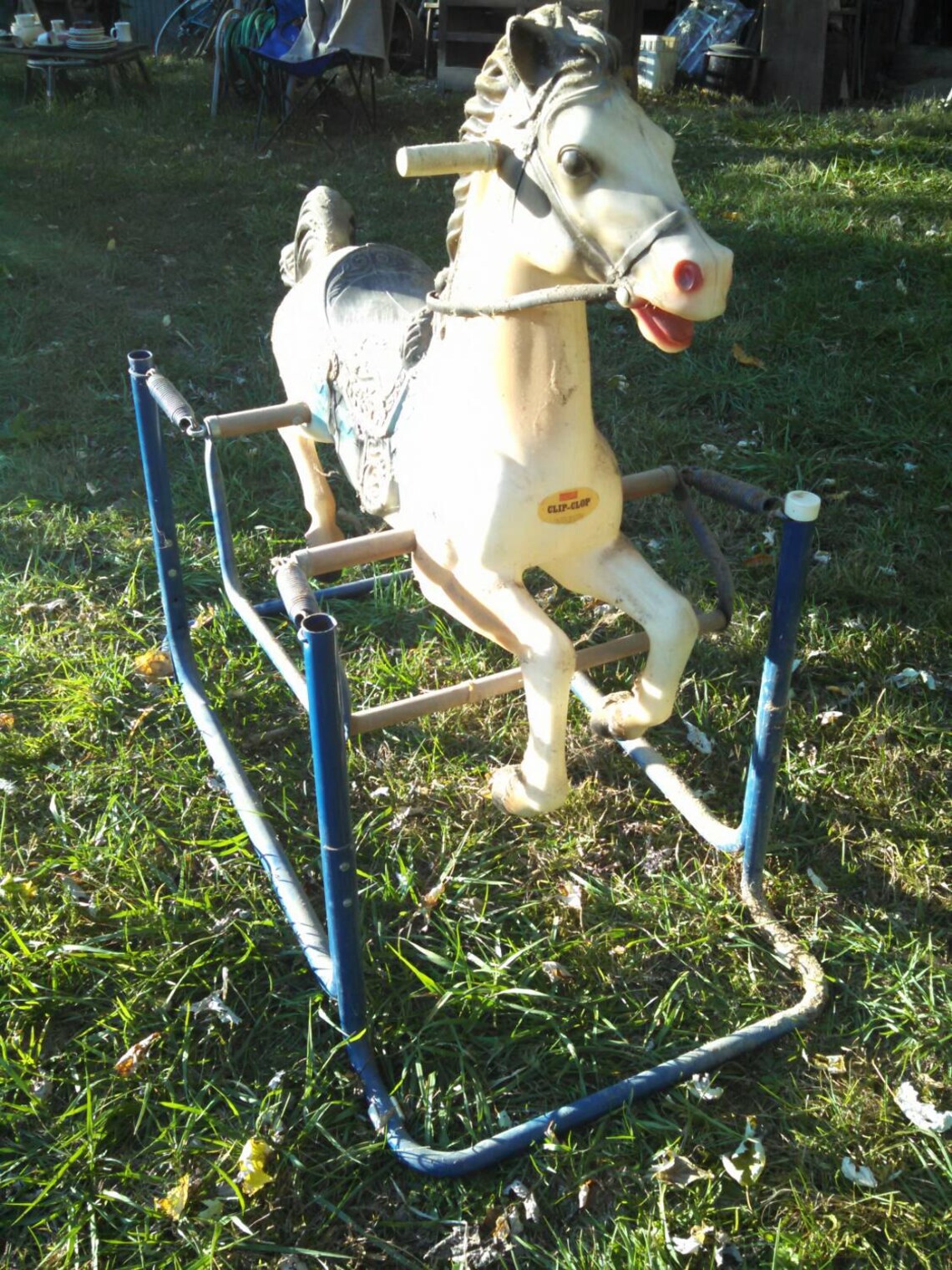 Clip clop the Wonder Horse vintage rocking horse with sound Etsy