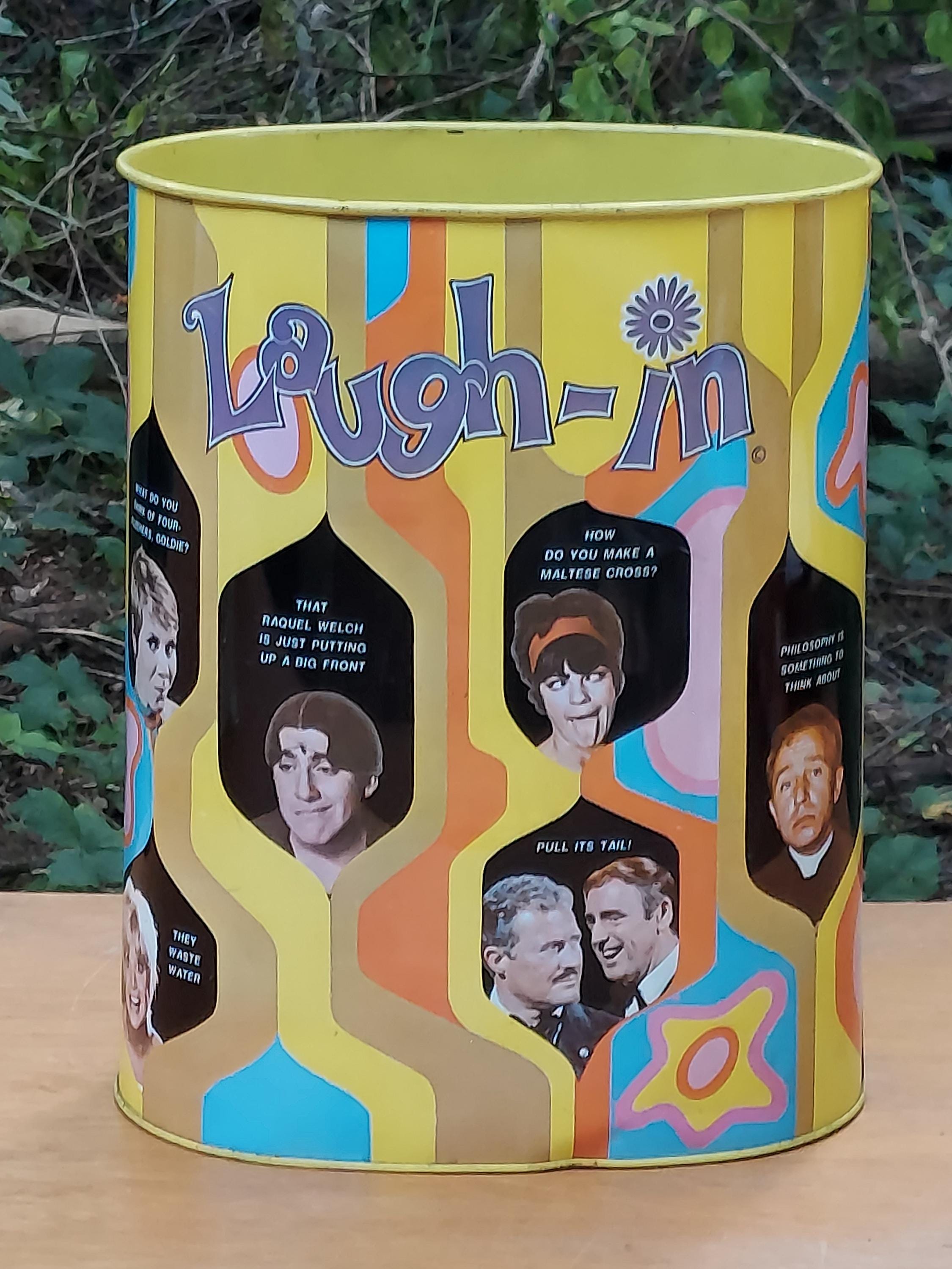 Laugh-in Lithograph Trash Can Waste Basket Pail 1960s - Etsy