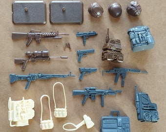 Lot Pièces Détachées GI Joe – Canons Accessoires Pour Defiant, Hasbro 1987