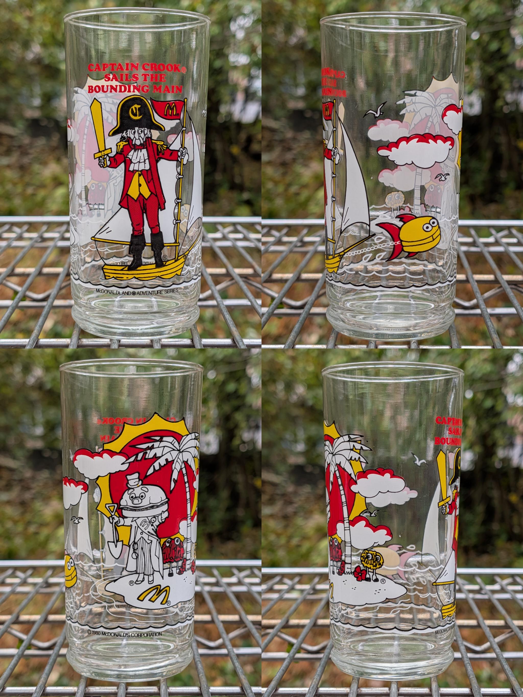 Mcdonalds Mcdonaldland Adventure Glass Drink Tumblers Glasses 1980