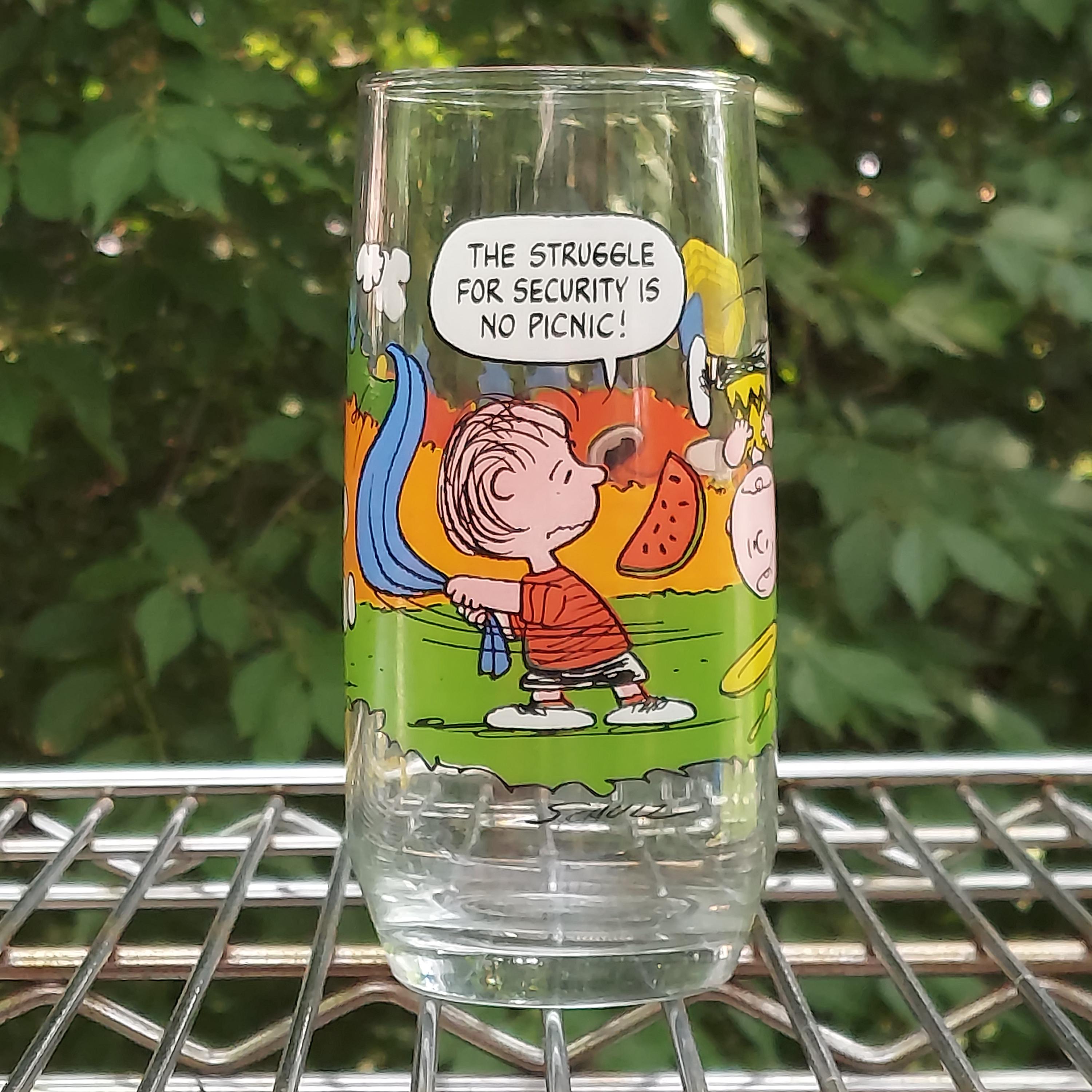 Camp Snoopy Mcdonalds Collector Series Glass Drink Tumblers
