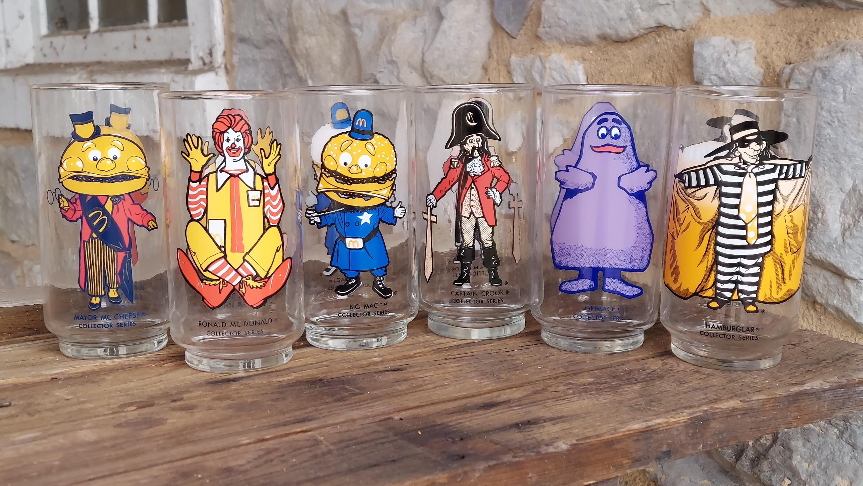 Mcdonalds Collector Series Glass Drink Tumblers Glasses 1970s - Etsy