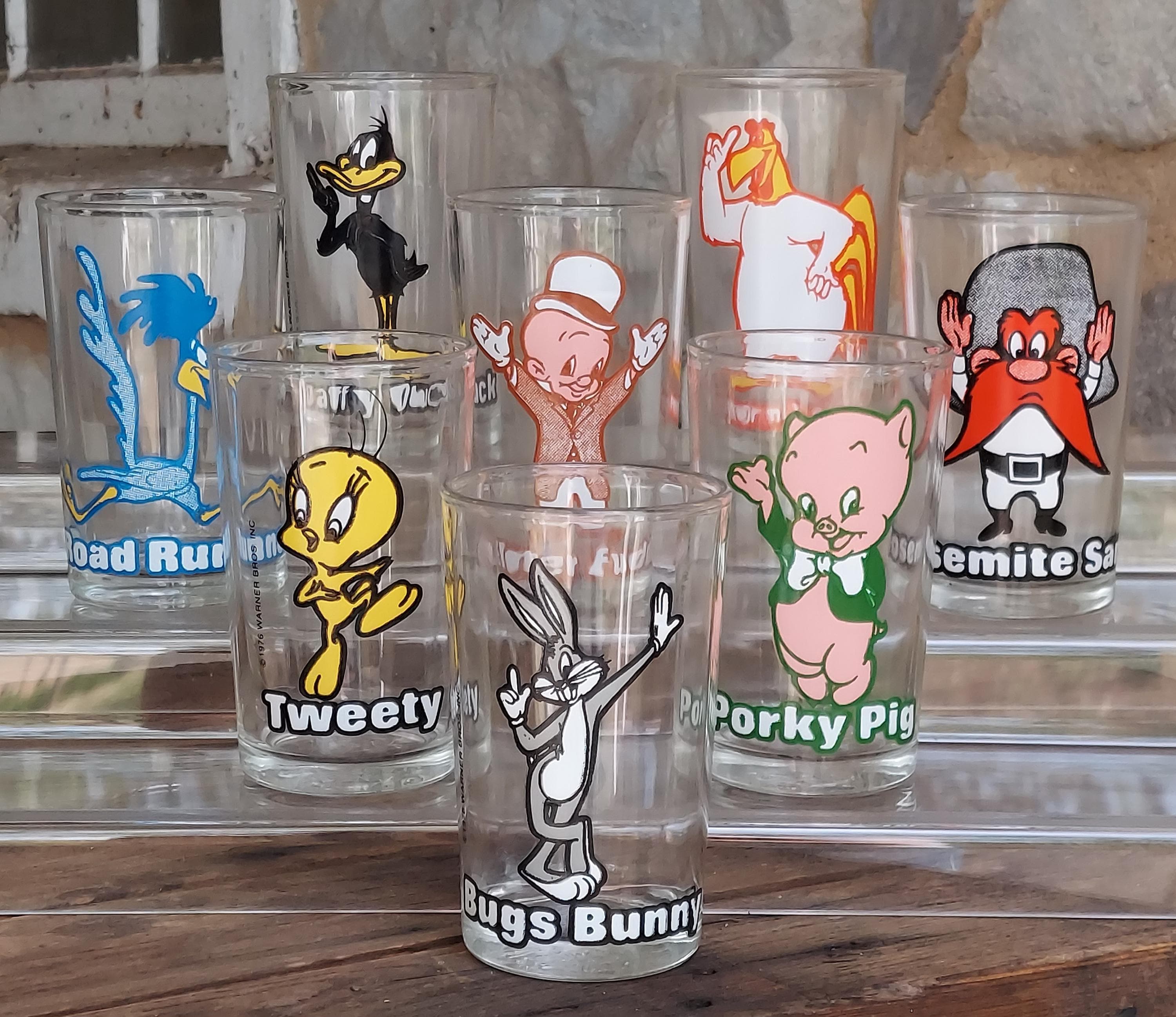 Looney Tunes Warner Bros Character Glasses Drink Tumblers Welch's