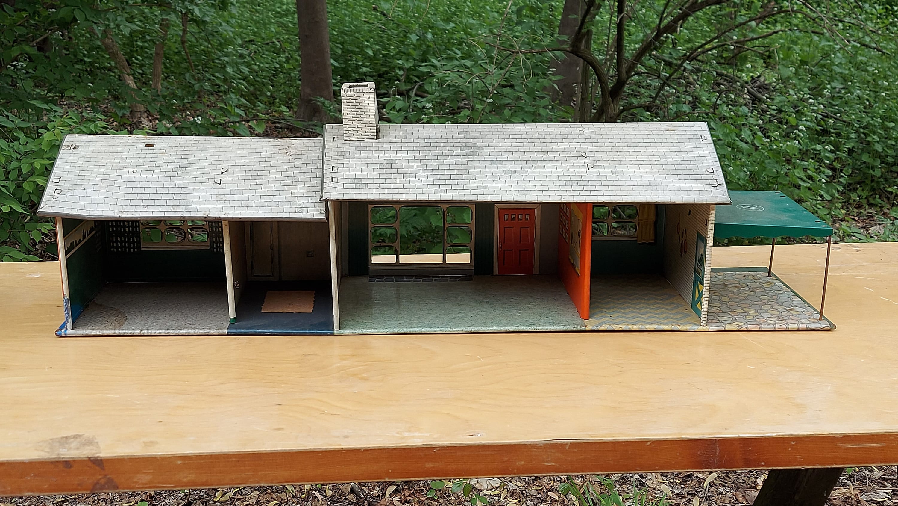 Marx Modern Design Ranch Dollhouse 1950s 60s Tin Lithograph - Etsy