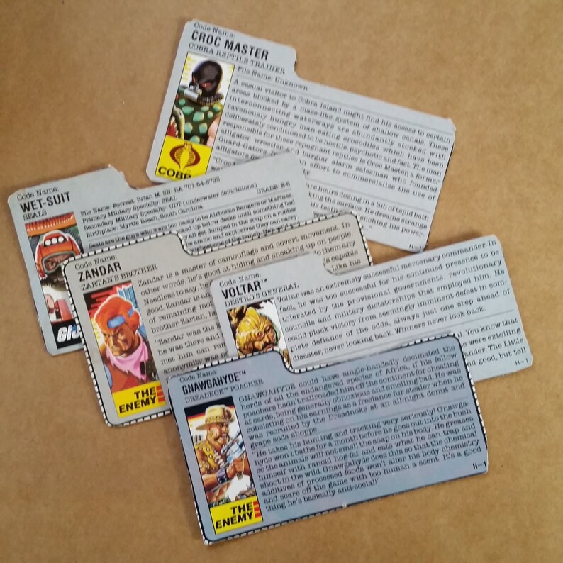 gi joe file cards value