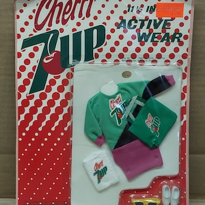 Cherry 7Up activewear fits Barbie and other fashion dolls