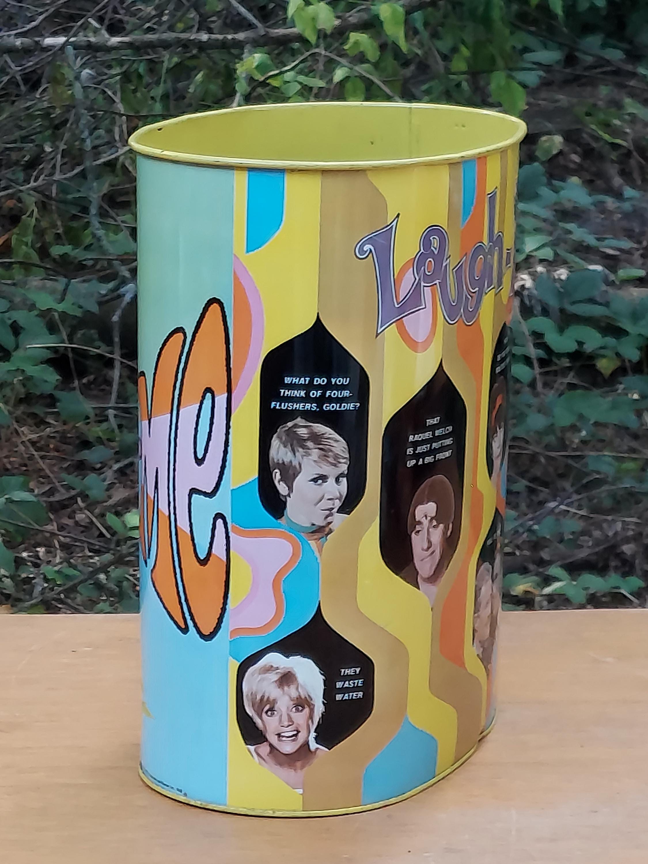 Laugh-in Lithograph Trash Can Waste Basket Pail 1960s - Etsy