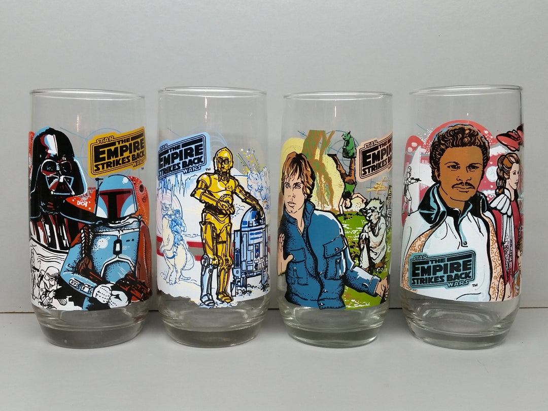 Star Wars Empire Strikes Back Tumblers Drinking Glasses Burger King Promo 1980 Etsy
