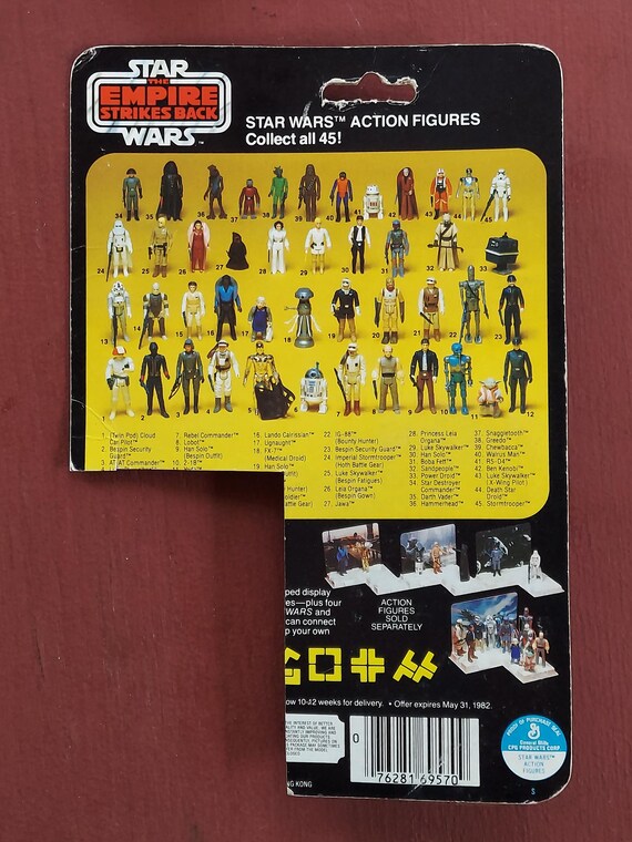 Star Wars Atat Commander Cut Card Back With Bubble Kenner 1980s - Etsy
