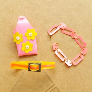 Barbie Überspringer Side Lights fashion pak Accessoires Gürtel Geldbörse 1970