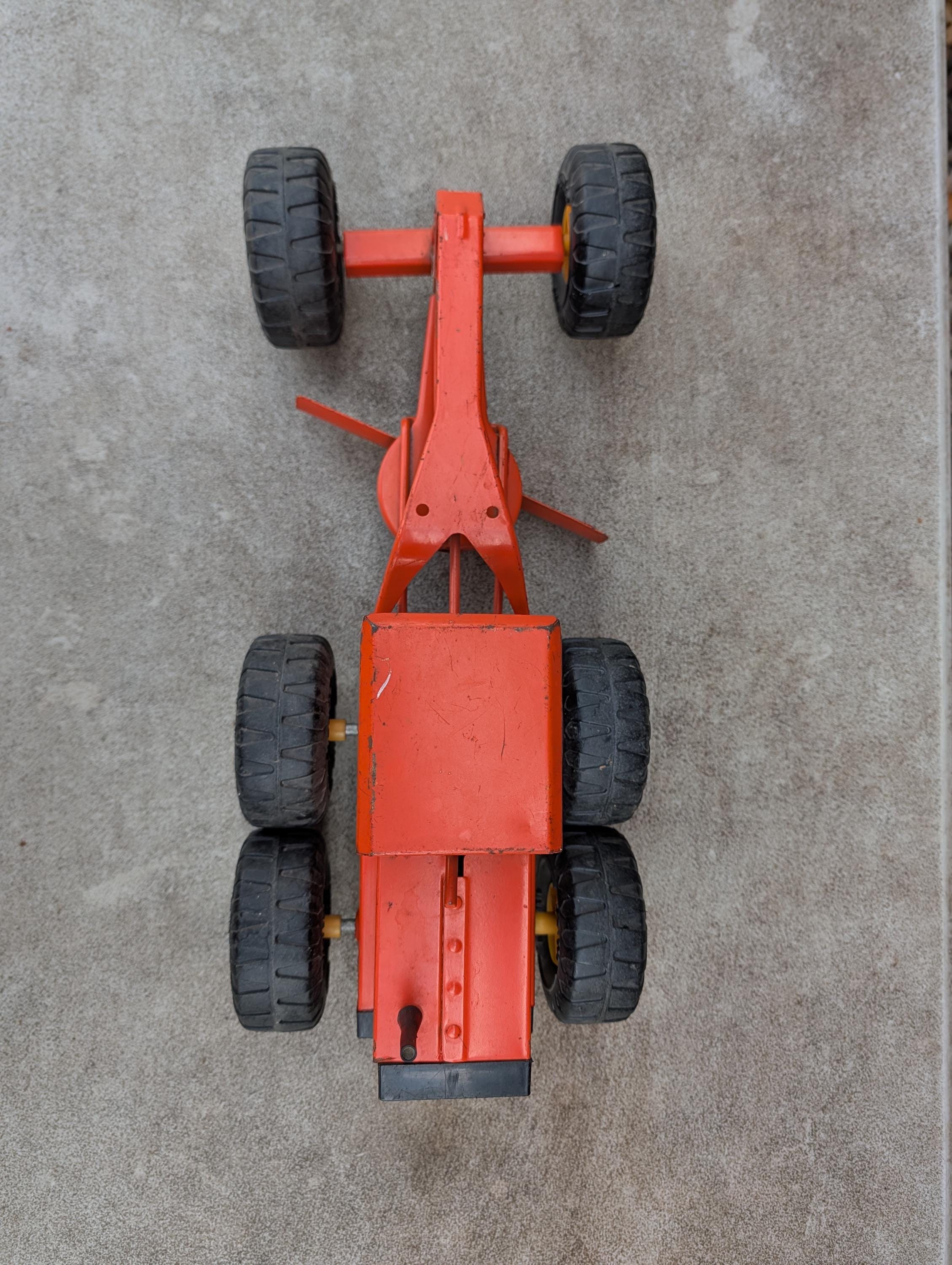 ポスラ? グレーダー ミニカー オレンジ　（TONKA） Tonka Road Grader Orange 1976-7 Model 2510 - Etsy