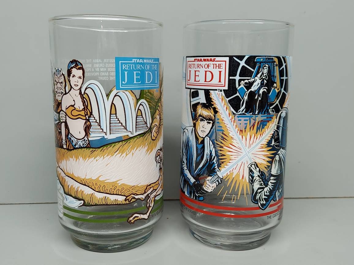 Star Wars Return of the Jedi Tumblers Drinking Glasses Burger King