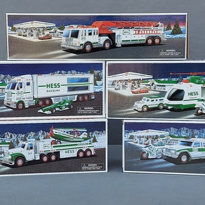 Hess Trucks 2000 thru 2004 NIB (tested WORKING) fire helicopter racers SUV