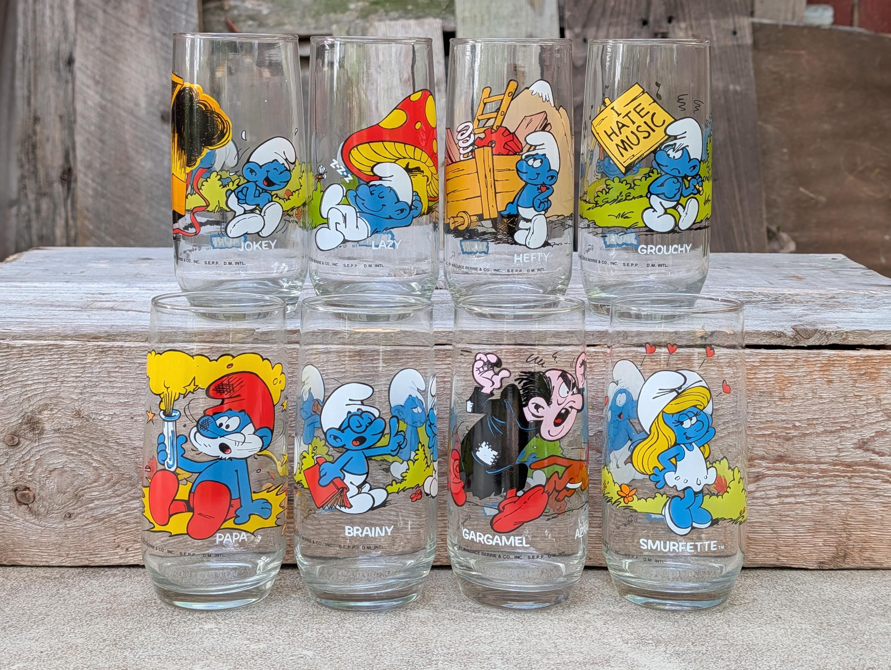 アメリカン雑貨 SMURF スマーフ 1983 ビンテージグラス 2個セット