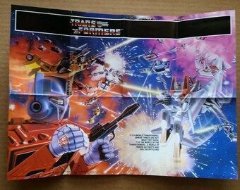Vintage G1 Transformers CHECKLIST Catalogue Pamphlet Paper Insert Poster 