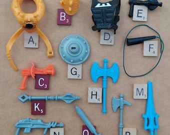 MOTU He-man original parts weapons pak accessories by Mattel 1983