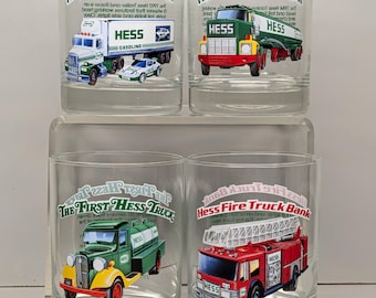 Hess Classic Truck series drinking glasses 1996 Scotch water