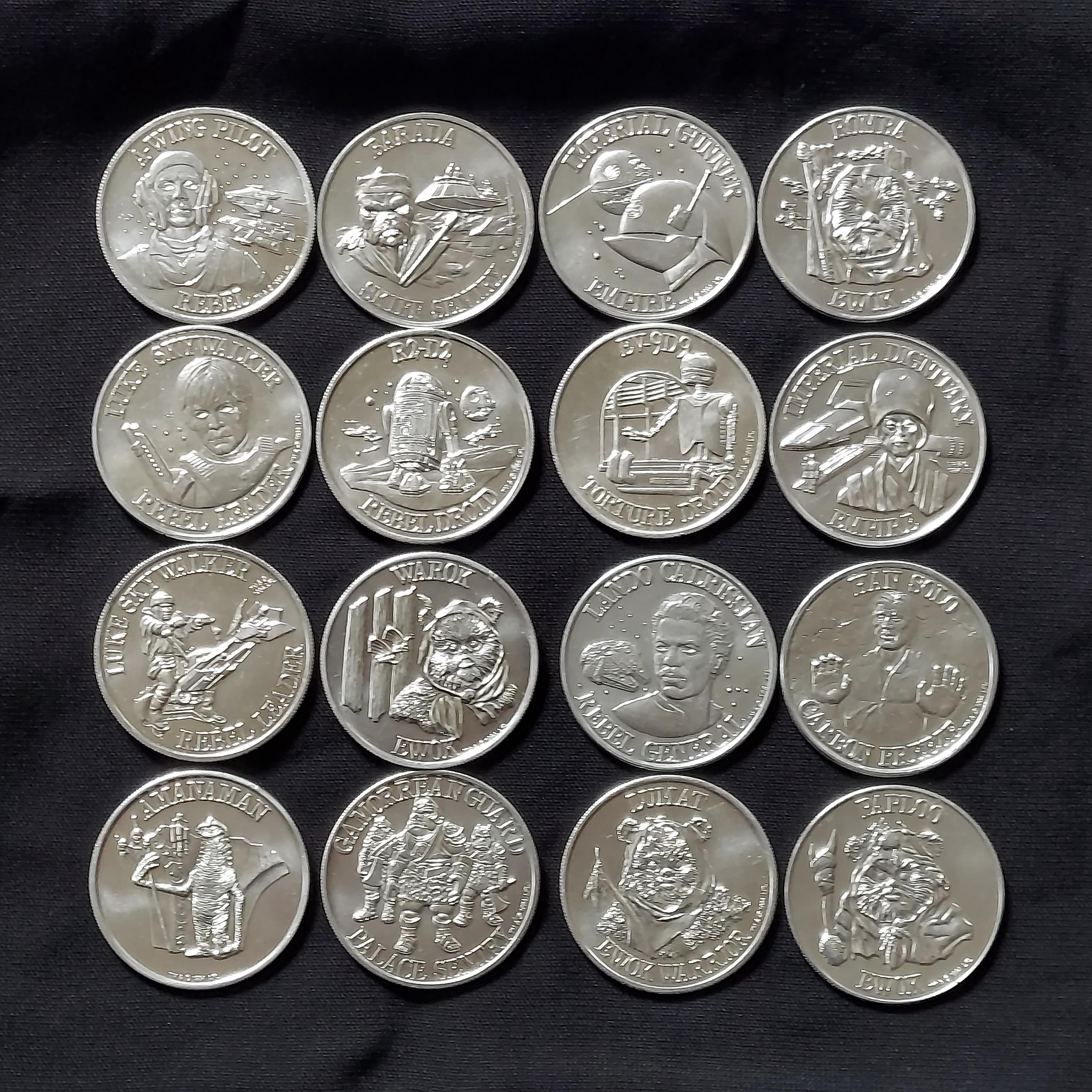 Star Wars the Power of the Force Coins by Kenner 1985 Potf