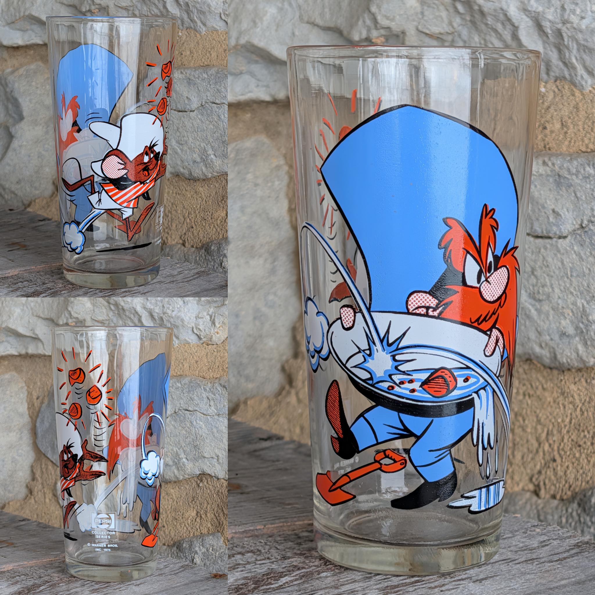 Looney Tunes Warner Bros Character Glasses Drink Tumblers Pepsi