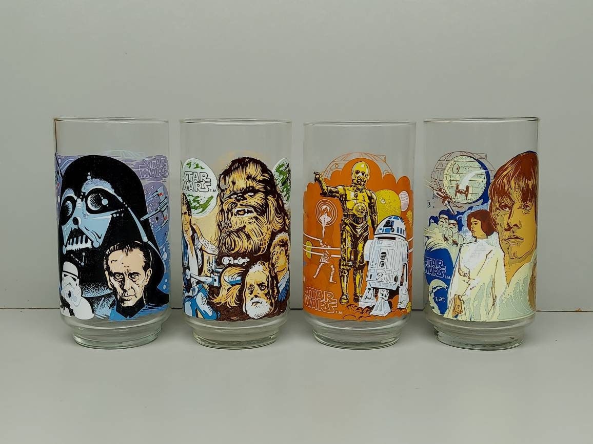 Star Wars Tumblers Drinking Glasses Burger King Promo 1977 - Etsy