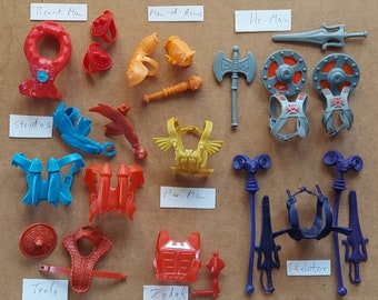 MOTU He-man Originalteile Wave1 Waffenzubehör von Mattel 1982