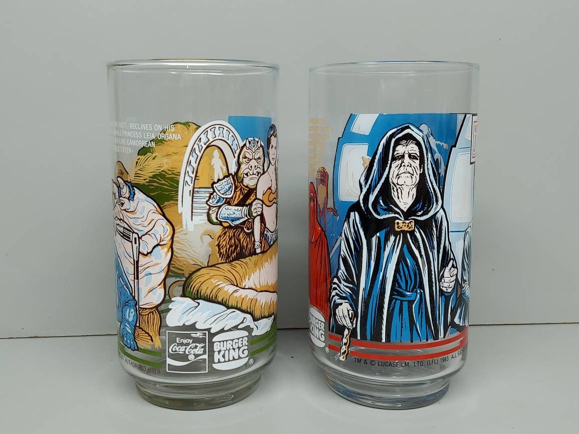 Star Wars Return of the Jedi Tumblers Drinking Glasses Burger King
