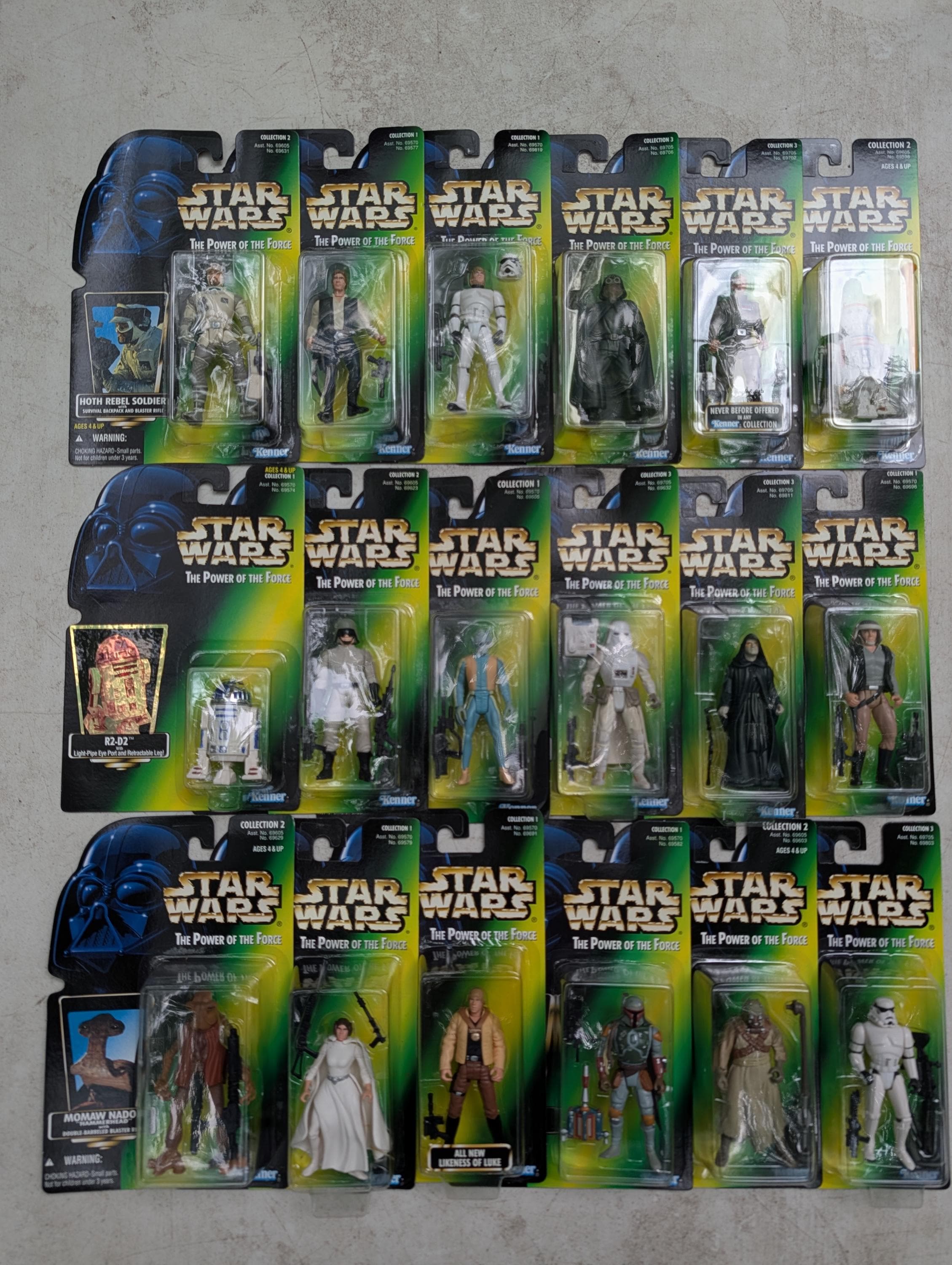 Star Wars Power of the Force Kenner Action Figures 1990s Green MOC