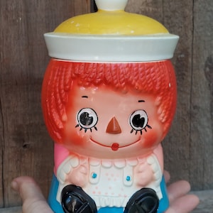 Raggedy Ann Ceramic Cookie Jars - Etsy