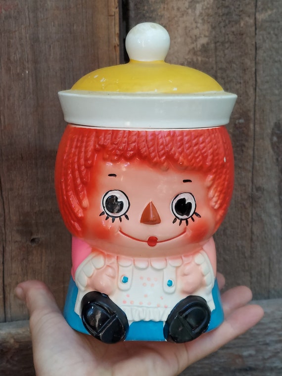 Raggedy Ann Mini Cookie Jar Canister Japan 1960s - Etsy