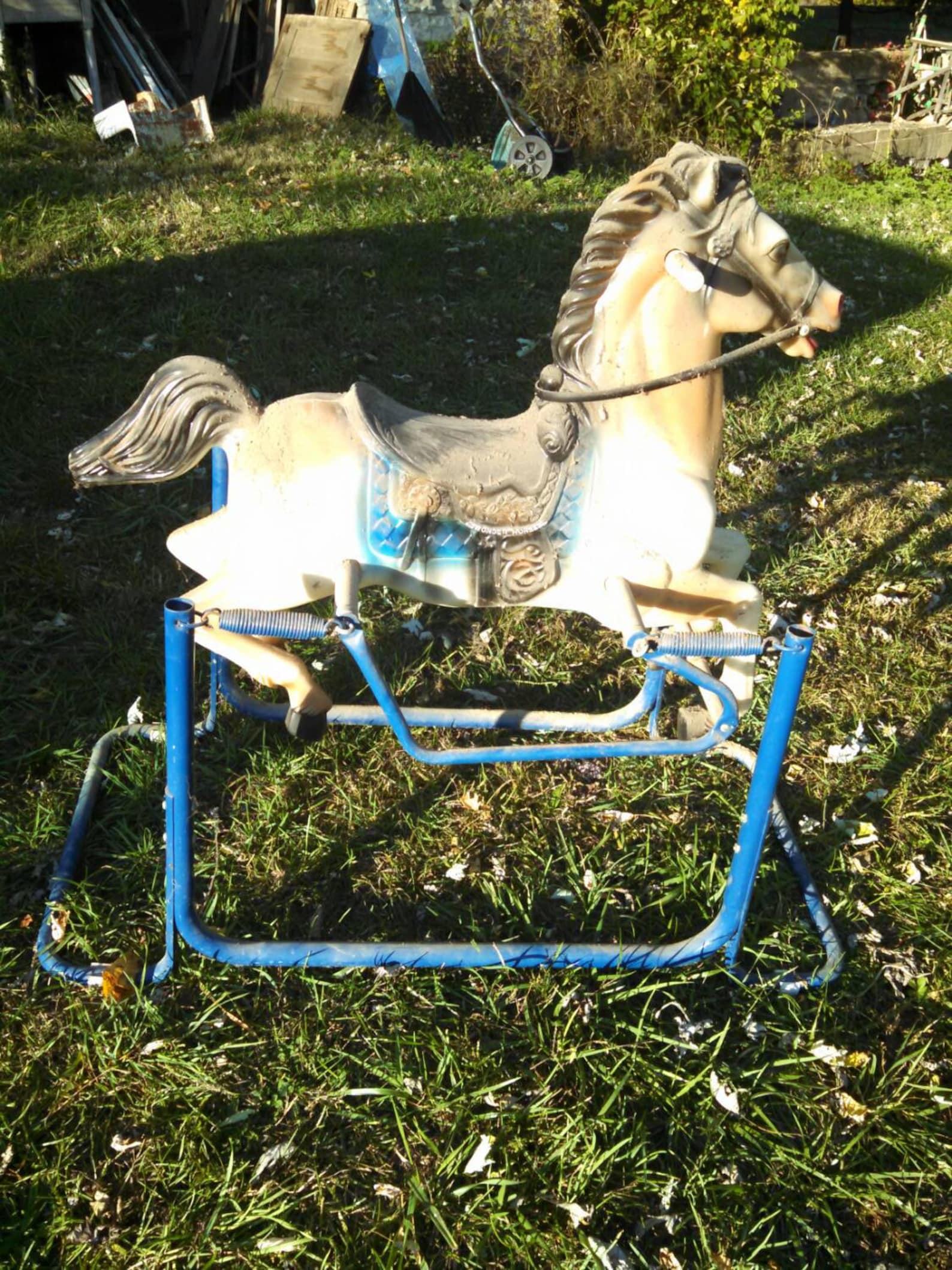 Clip clop the Wonder Horse vintage rocking horse with sound Etsy