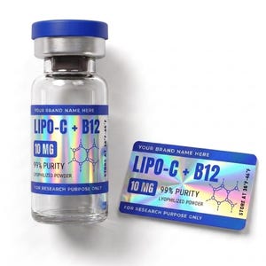Holografiska klistermärken för 3 ml/5 ml injektionsflaskor, anpassade peptidetiketter 1,5 x 0,75, personligt varumärke och logotyp