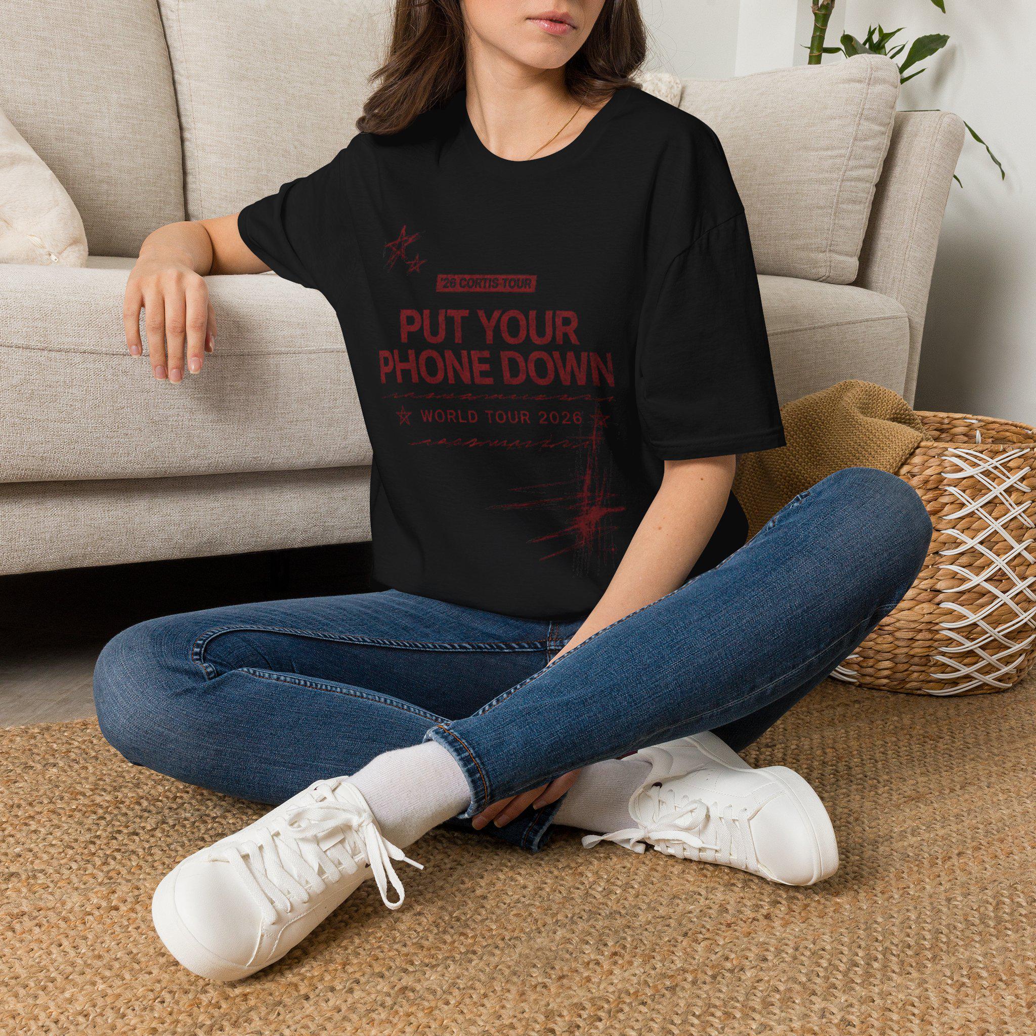 mmm CORTIS Tシャツ PUT YOUR PHONE DOWN Put Your Phone Down Cortis Tour T-shirt | Tour Style Message Tee