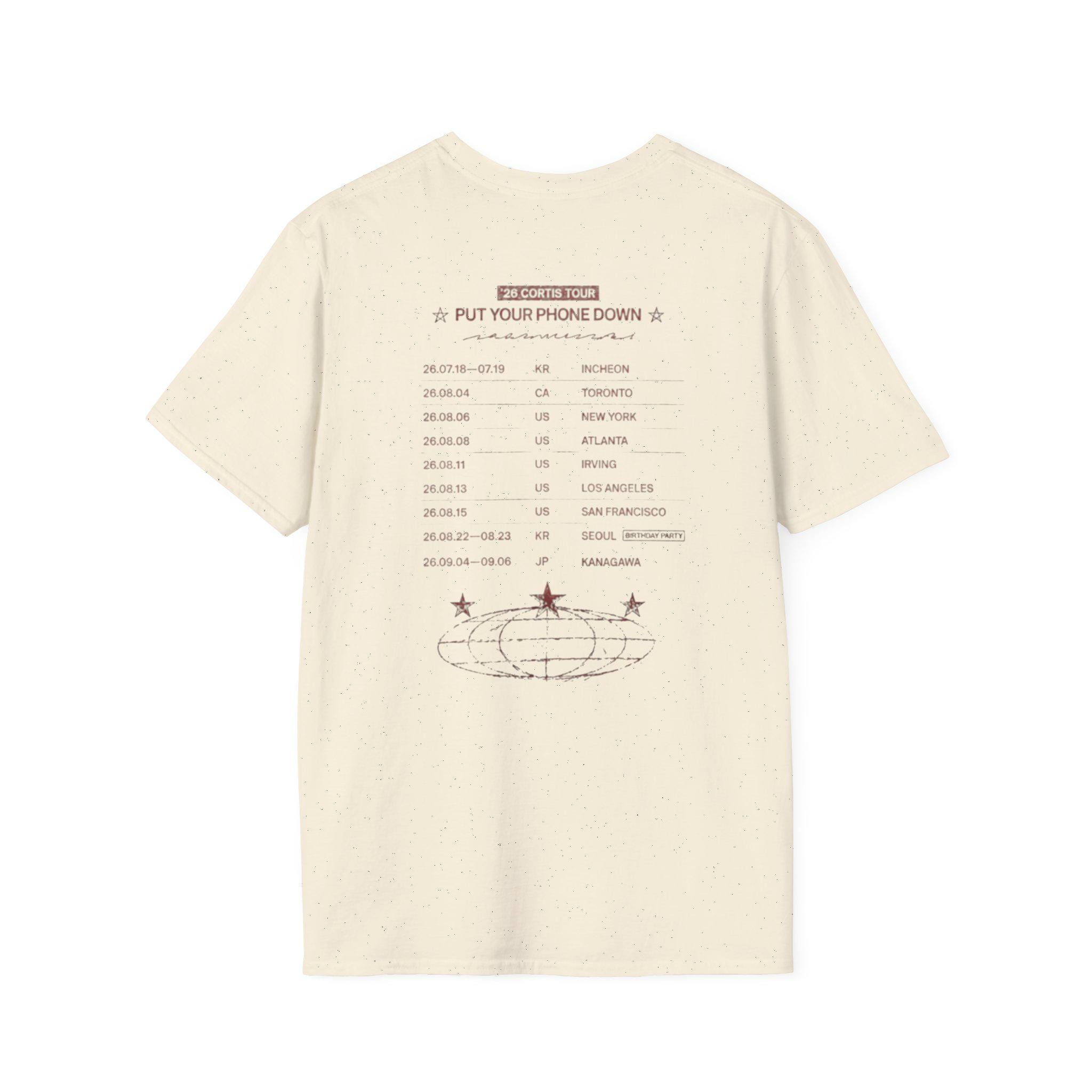 Put Your Phone Down Cortis Tour T-shirt | Tour Style Message Tee