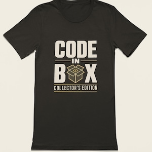 Code In Box Collector's Edition T-shirt, Vintage Tech Programmer Apparel