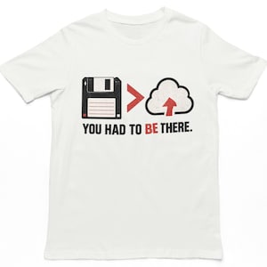 Floppy Disk T-Shirt, Cloud Storage Joke, Retro Tech Graphic