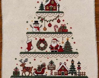 Merry Christmas Cross Stitch Pattern PDF