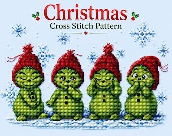 Christmas Grinch Babies Cross Stitch PDF