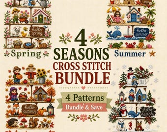 Four Seasons Cross Stitch Bundle PDF