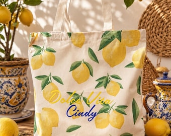 tote bag citron personnalisé