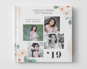 Senior Album Cover Template, Book Template, Graduation Photo Book Template, Custom Photography Book Template Cover for Photoshop BC139