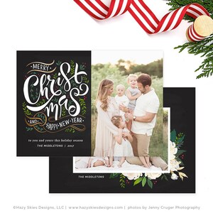 Christmas Photo Card, Christmas Card Template, Christmas Photography Template, Christmas Card Printable, Holiday Photo Cards HC315